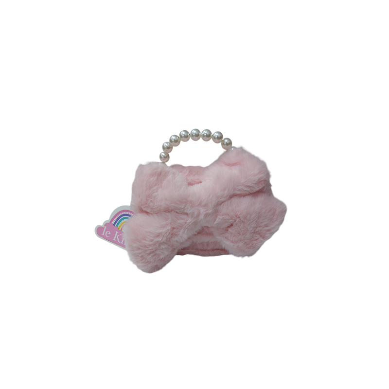 Borsetta Fiocco in morbido peluches - colore rosa