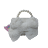 Borsetta Fiocco in morbido peluches - colore bianco