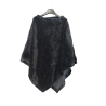 Poncho Gai Mattiolo in eco-pelliccia, colore nero